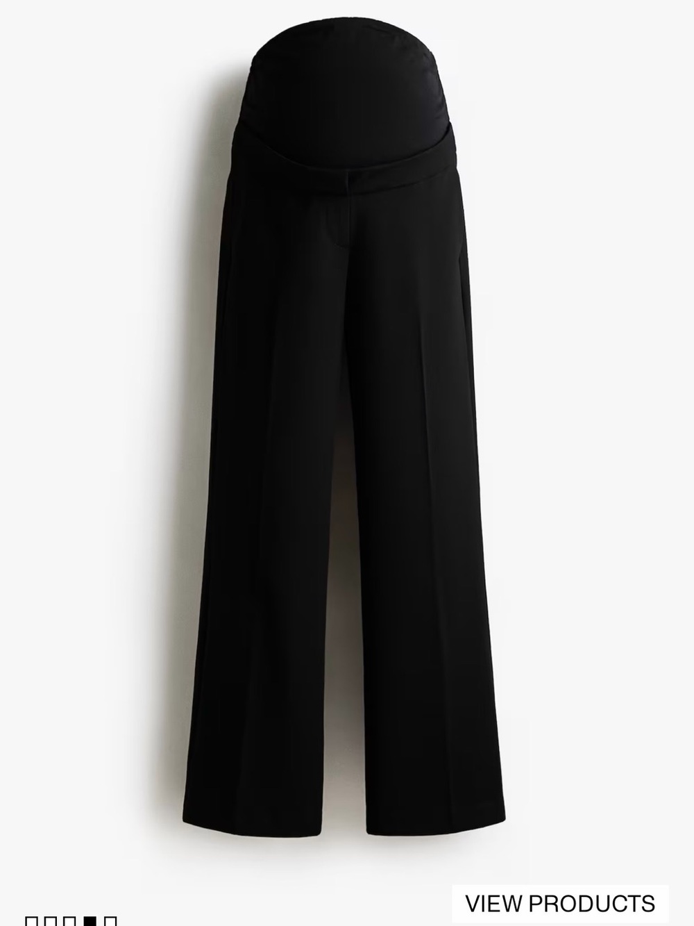 H&M Black Maternity Wide-Leg Palazzo Pants